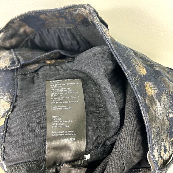 NWT We the Free People Inferno Metallic Flare Jeans Floral Low Rise size 26 Boho - Picture 12 of 12